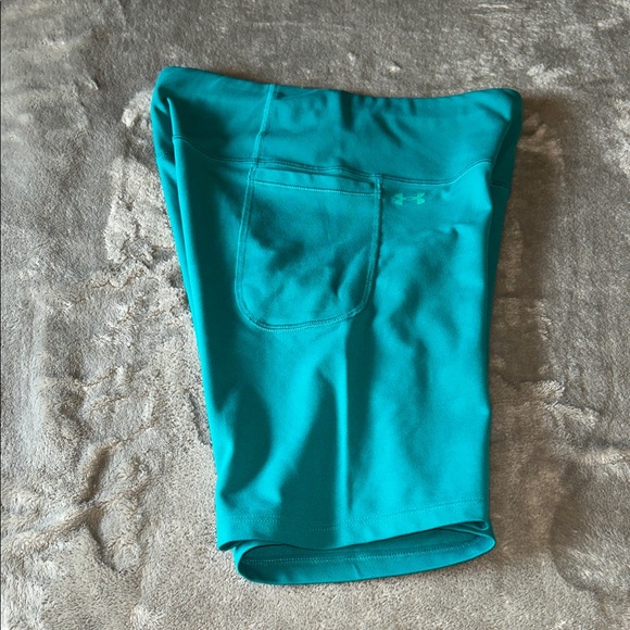 Under Armour Women's Vibrant Teal Athletic Shorts - Picture 4 of 4